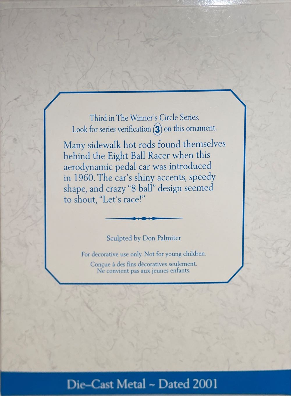 TWC#3 1960 8 Ball Racer - The Winner’s Circle (Car) ornament collectible [Barcode 015012587173] - Main Image 2