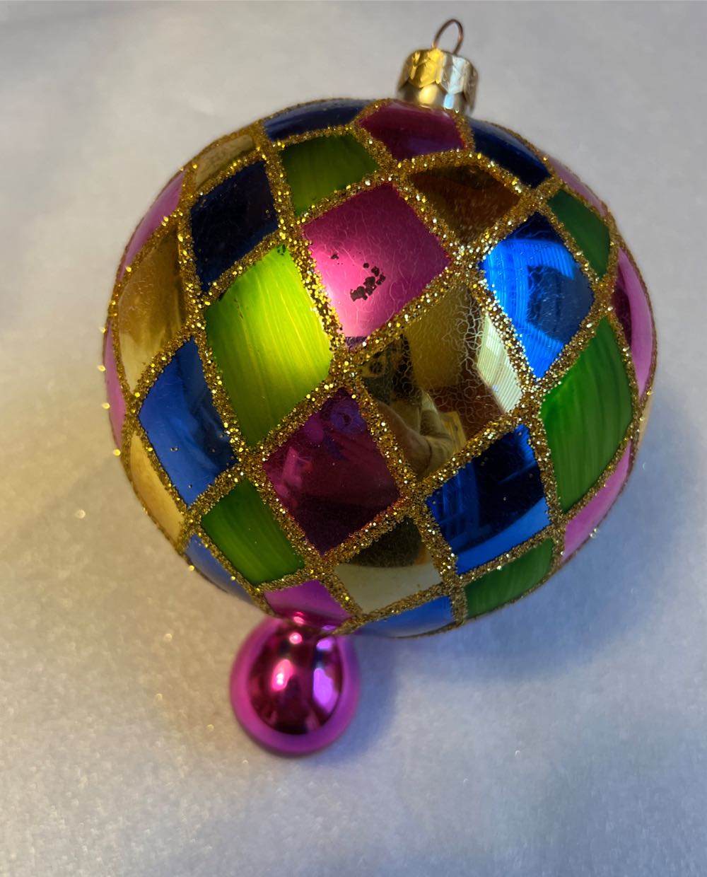 Carnival Harlequin Ball Drop (97-349-1)  ornament collectible - Main Image 2
