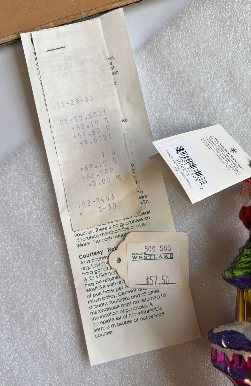 Candy House Greetings  ornament collectible - Main Image 4