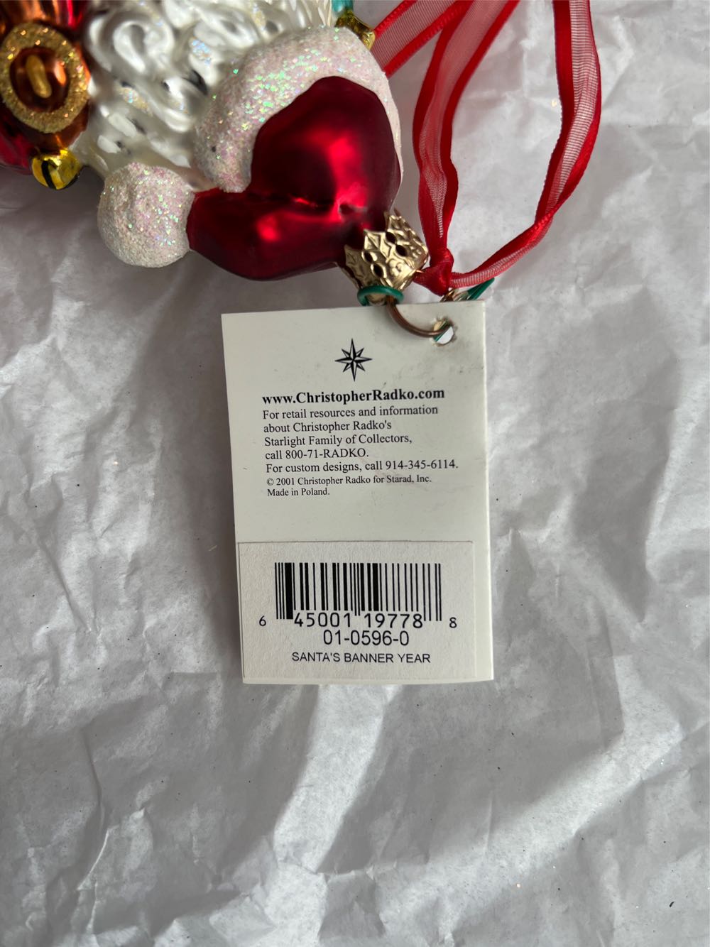 Santa’s Banner Year (01-0596-0)  ornament collectible - Main Image 3