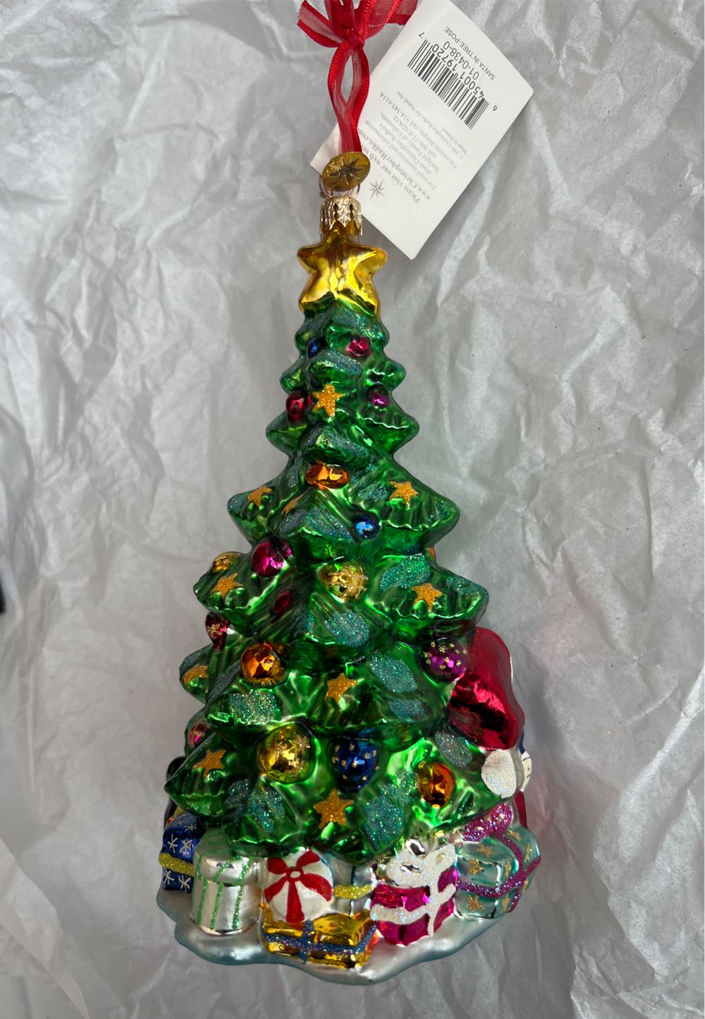 Santa In Tree-pose (01-0438-0)  ornament collectible - Main Image 2