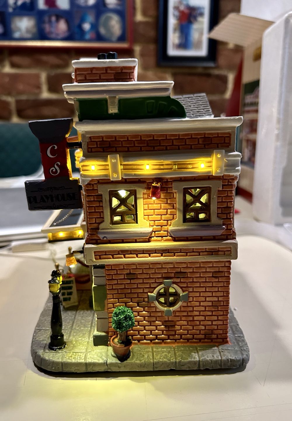 Lemax Village Collection Centre Stage Playhouse With Adaptor # 25363  ornament collectible [Barcode 728162253637] - Main Image 3