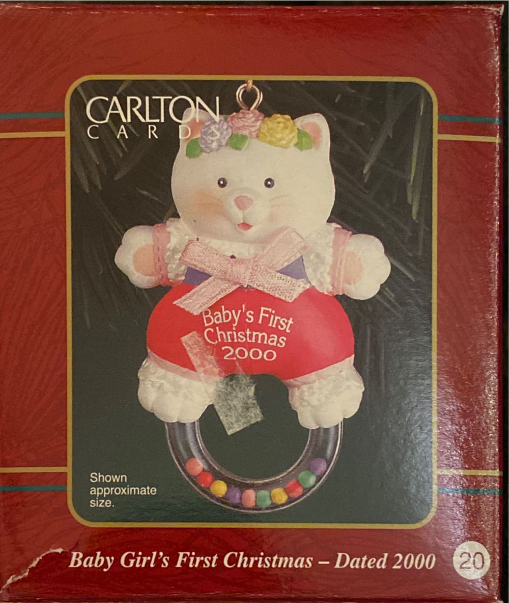 Carlton Cards Baby Girls First Christmas 2000  ornament collectible [Barcode 018100614614] - Main Image 1