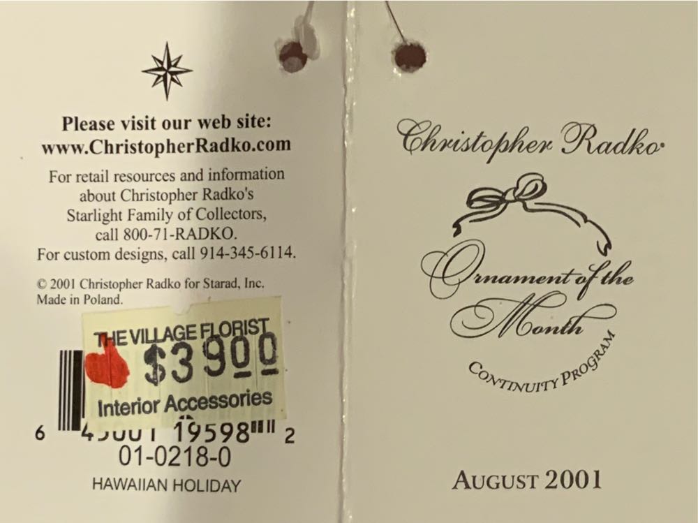 Hawaiian Holiday  (Santa) ornament collectible - Main Image 4