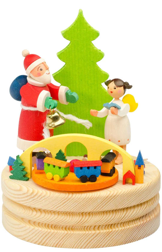 Santa And Angel Music Box - Christmas (German Music Box) ornament collectible - Main Image 1
