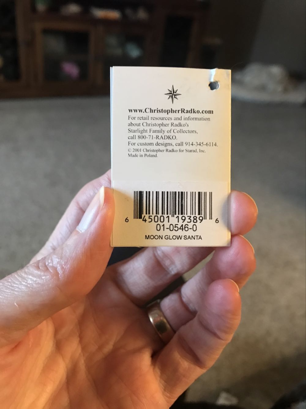 Moon Glow Santa  ornament collectible [Barcode 645001193896] - Main Image 2