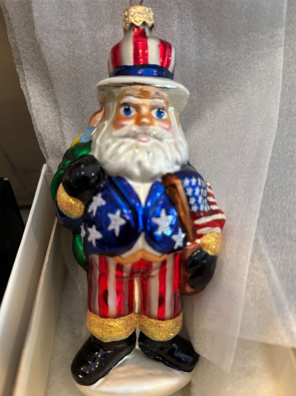 Uncle Sam Santa  (Santa) ornament collectible [Barcode 645001168306] - Main Image 3