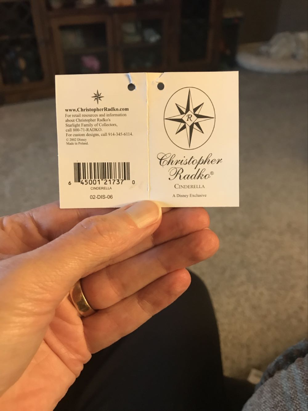 Cinderella  ornament collectible [Barcode 645001217370] - Main Image 2