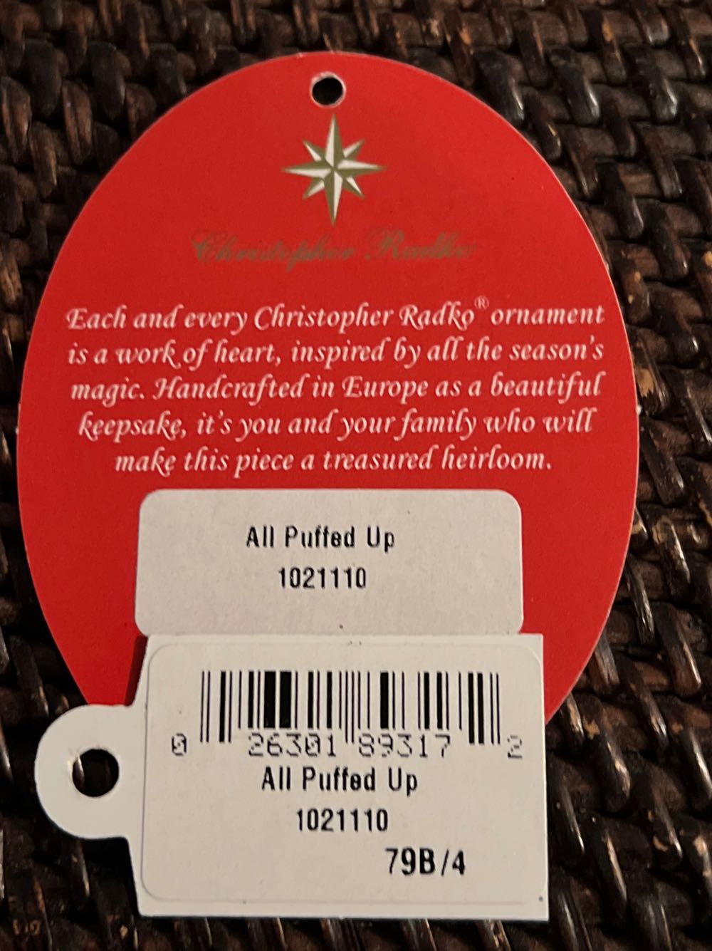 All Puffed Up  ornament collectible [Barcode 026301893172] - Main Image 4