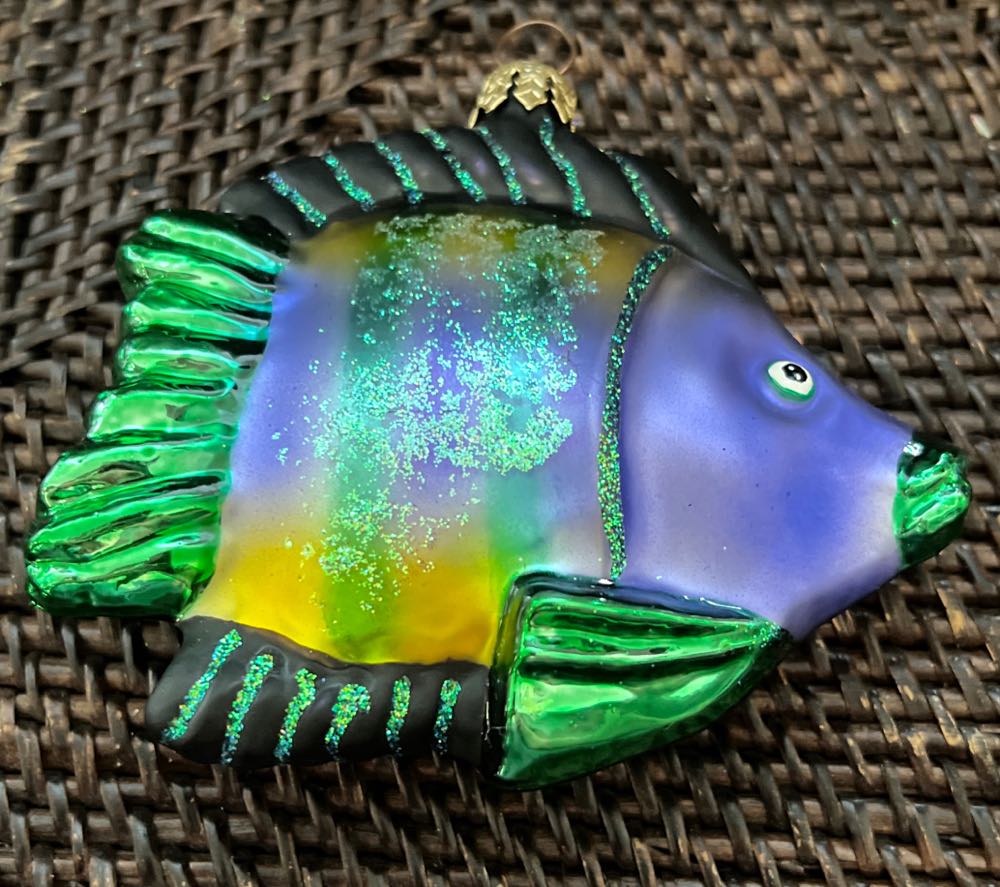 Fish- Green/Purple  ornament collectible - Main Image 2