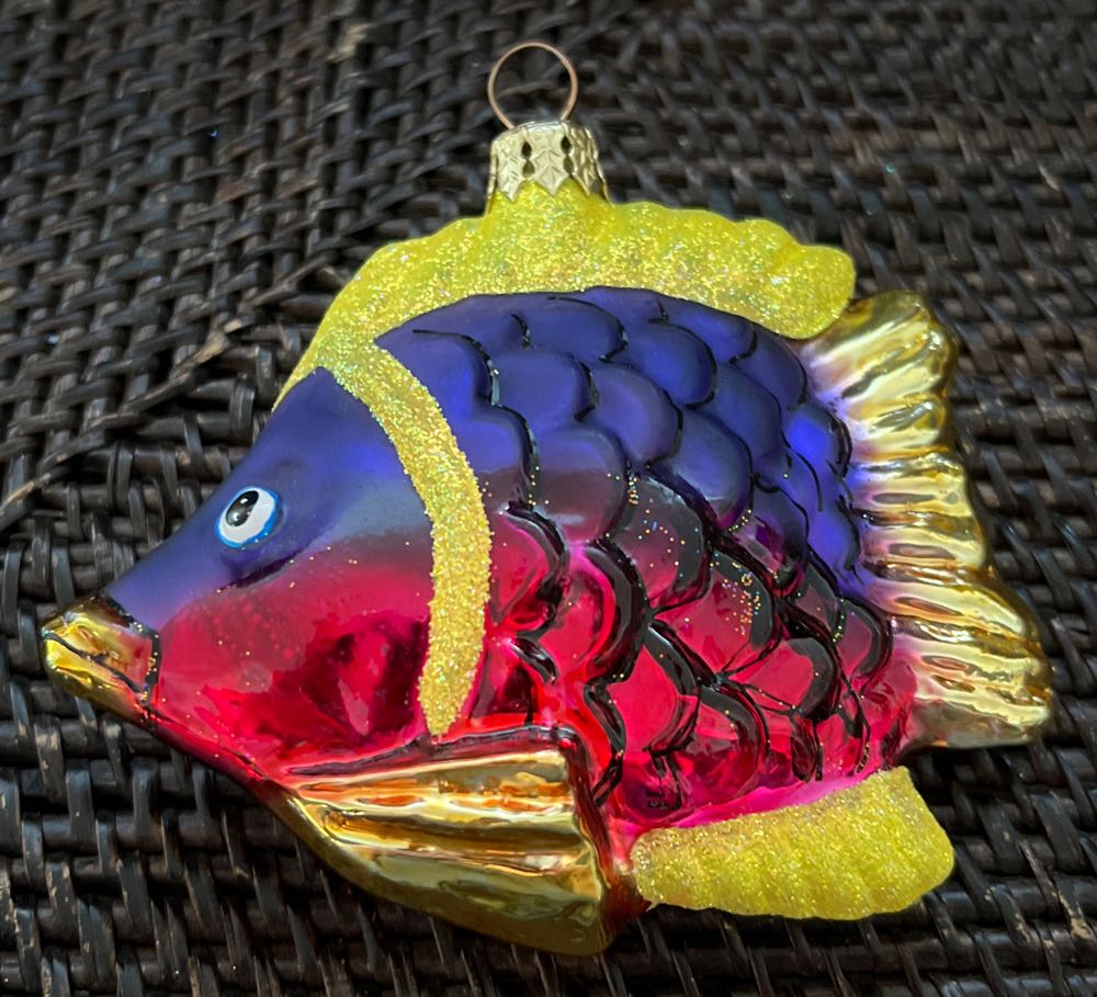 Fish- Red/Purple  ornament collectible - Main Image 2