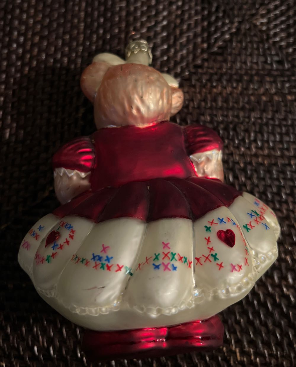 Muffy Red Heart Dress - Muffy VanderBear ornament collectible - Main Image 2