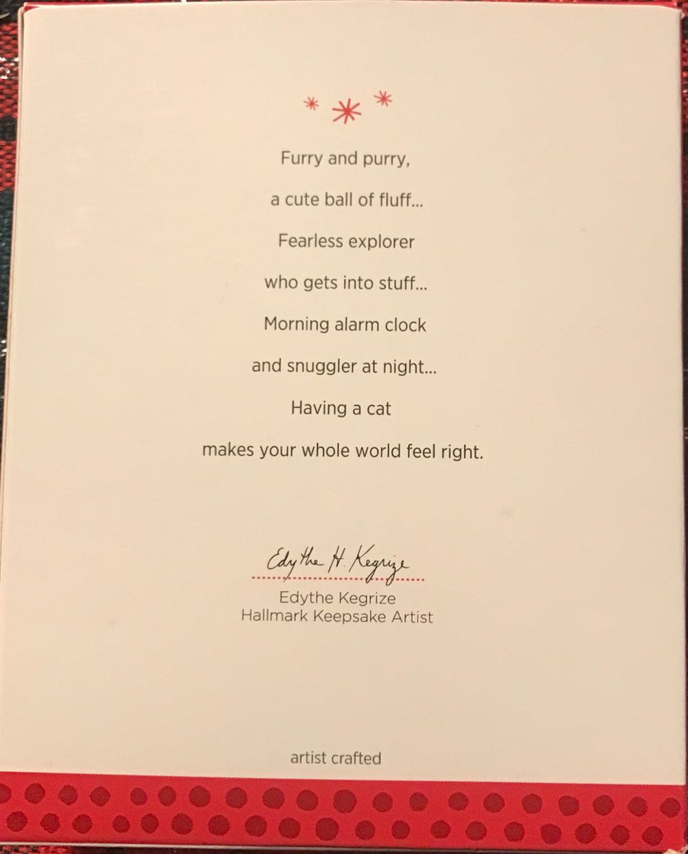 Cute Kitty  ornament collectible [Barcode 795902332402] - Main Image 2