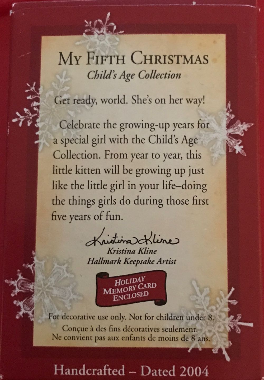 Hallmark Ornament My Fifth Christmas Child’s Age Collection  ornament collectible [Barcode 015012814231] - Main Image 3