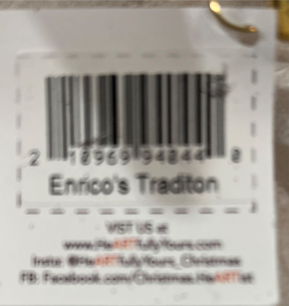 Enrico’s Tradition  ornament collectible [Barcode 210969940440] - Main Image 3