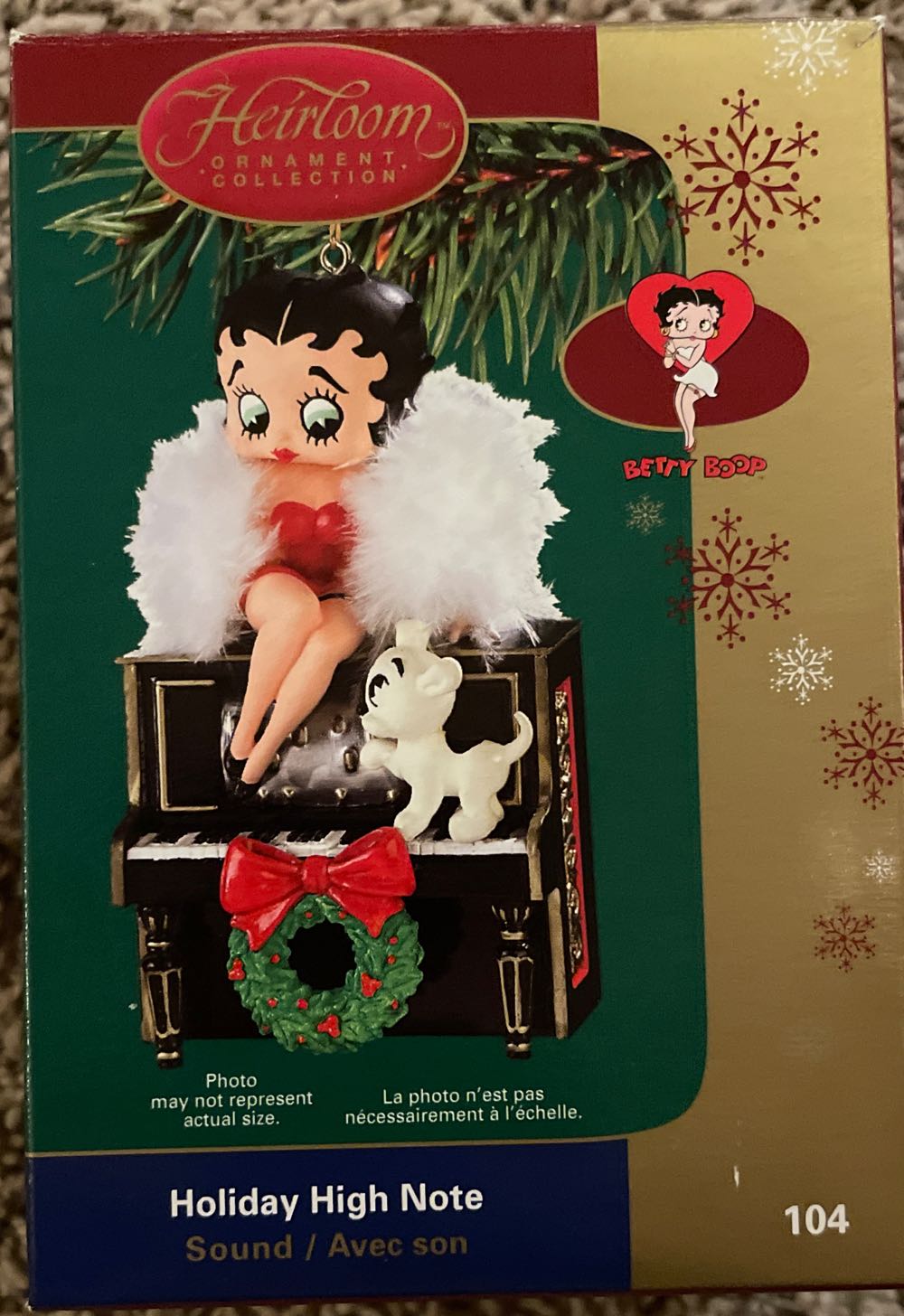 Holiday High Note-Betty Boop Carlton - Betty Boop (Betty Boop) ornament collectible [Barcode 661526377276] - Main Image 2