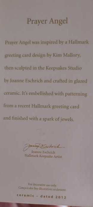 Prayer Angel  ornament collectible [Barcode 795902306878] - Main Image 3