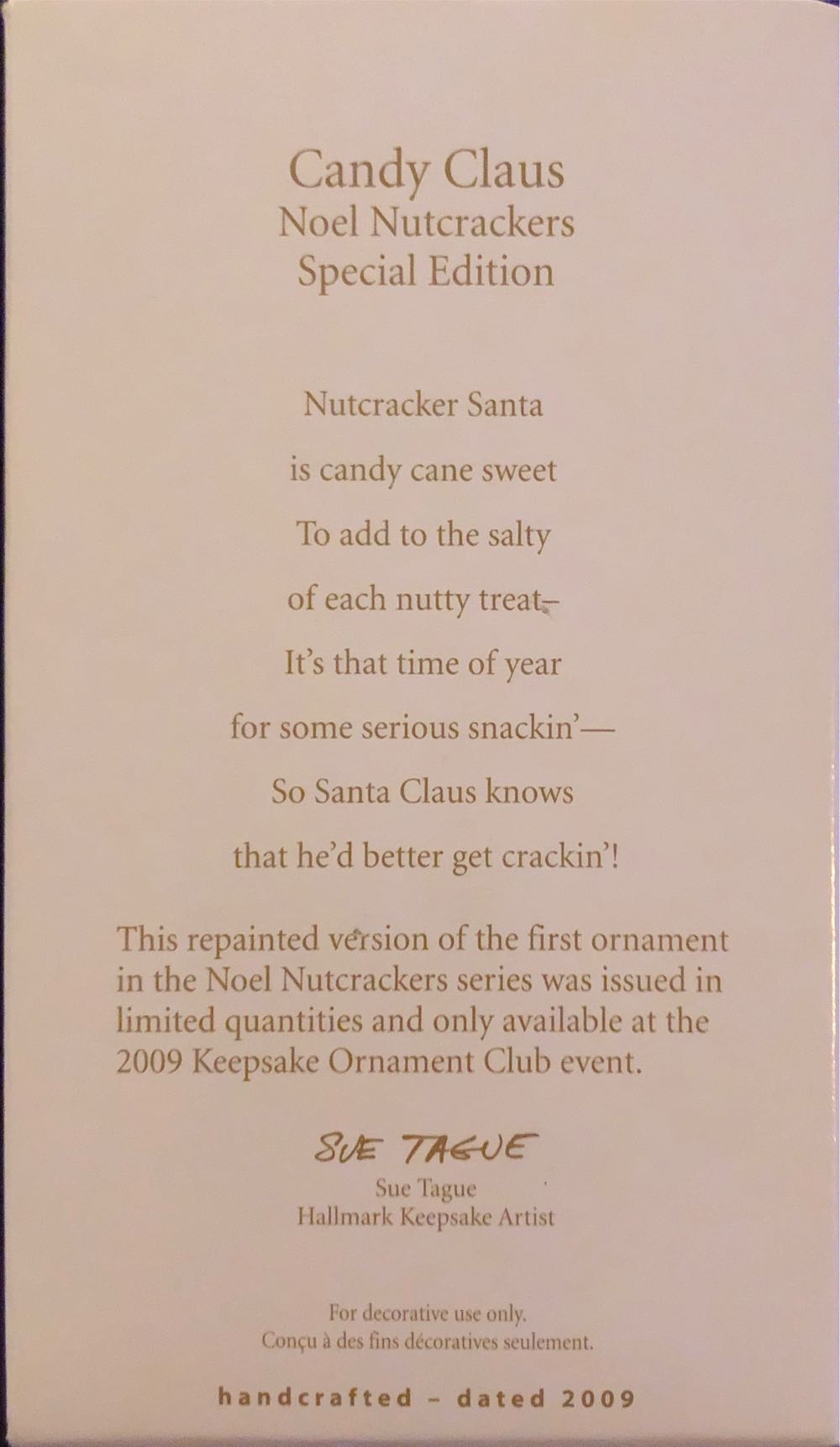 Candy Claus - Special Edition Event - Noel Nutcrackers ornament collectible - Main Image 2