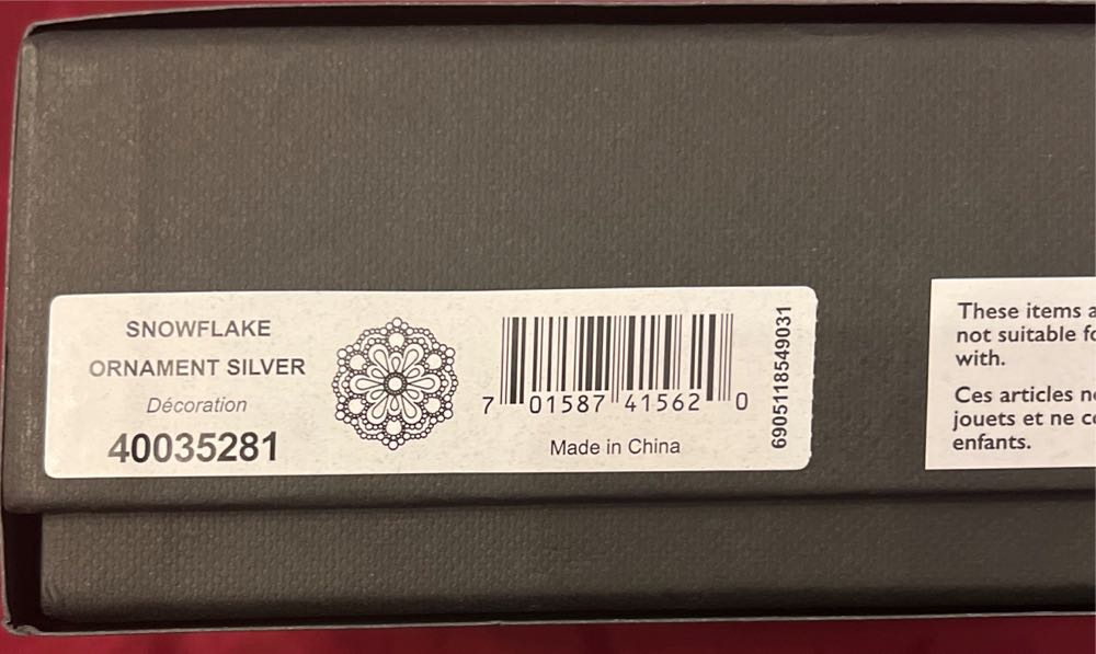 Waterford 2019 Silver Snowflake Christmas Ornament  ornament collectible [Barcode 701587415620] - Main Image 3