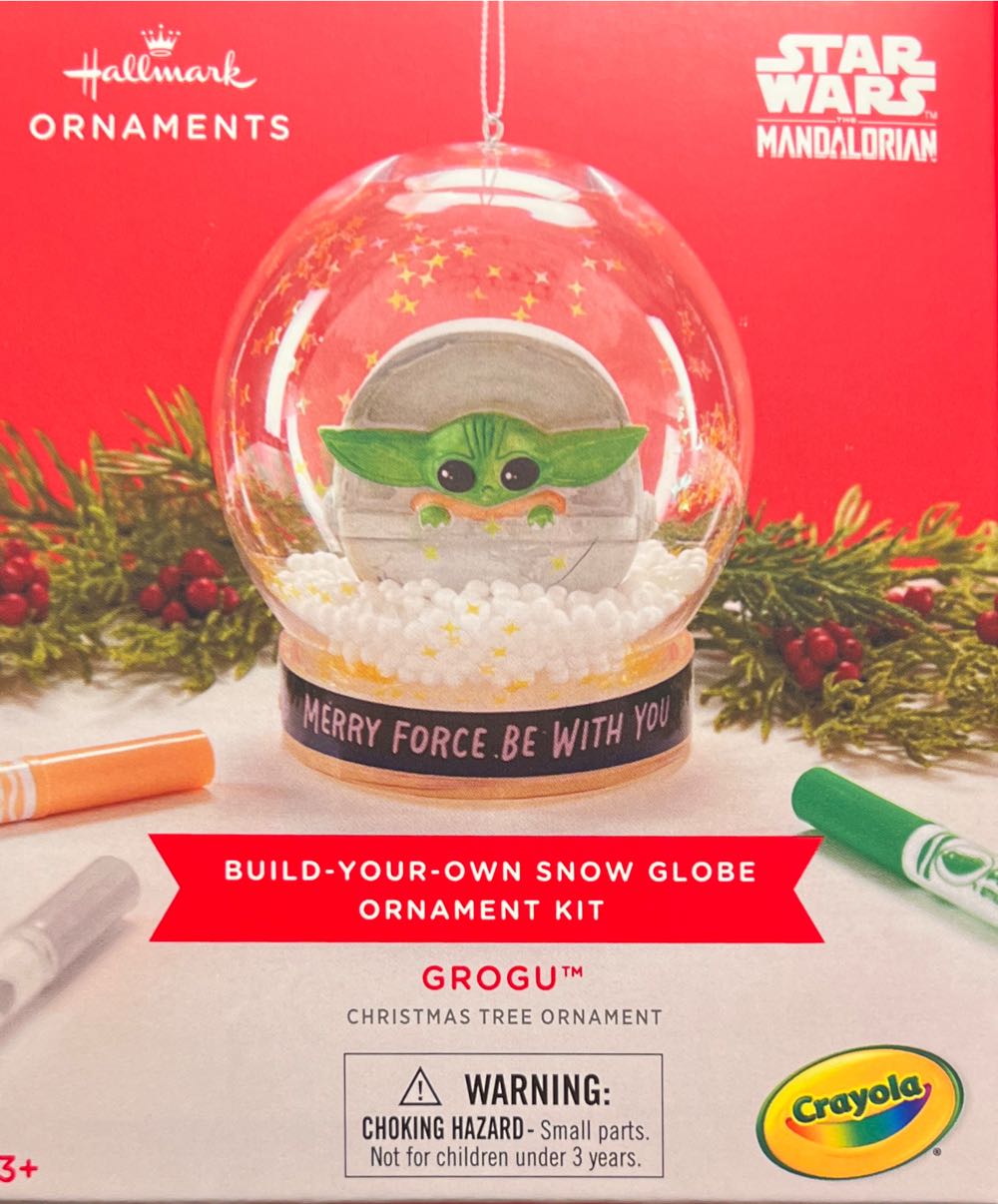 Hallmark Star Wars: The Mandalorian The Child Build-your-own Crayola Snow Globe Kit May The 4th Be With You - Star Wars The Mandalorian (Star Wars) ornament collectible [Barcode 763795712502] - Main Image 2