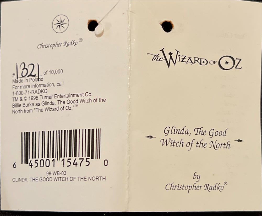 Glinda, The Good Witch of the North - Wizard Of Oz ornament collectible [Barcode 645001154750] - Main Image 3