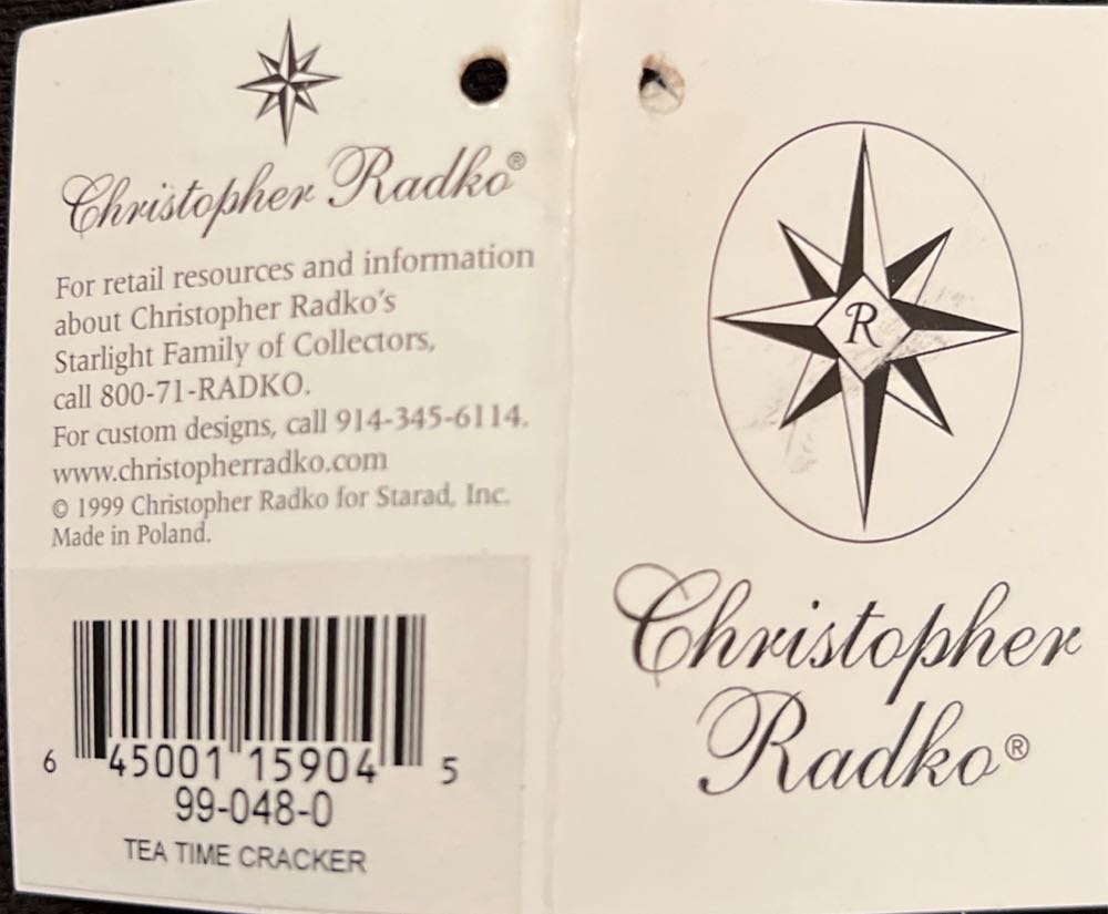 Tea Time Cracker  ornament collectible [Barcode 645001159045] - Main Image 3