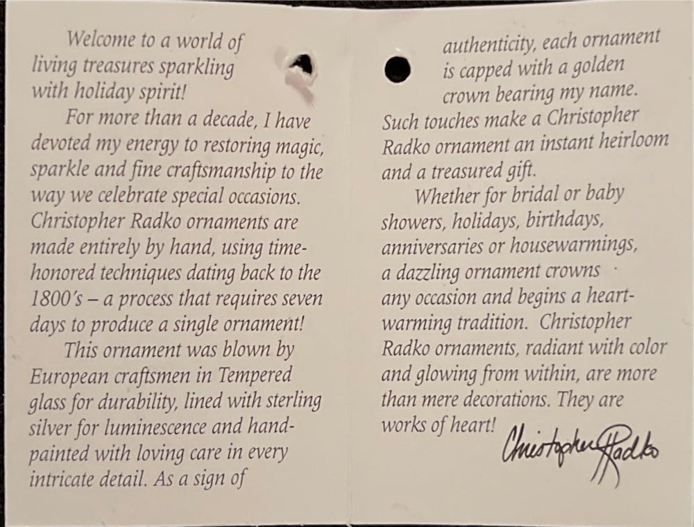 Tea Time Cracker  ornament collectible [Barcode 645001159045] - Main Image 4