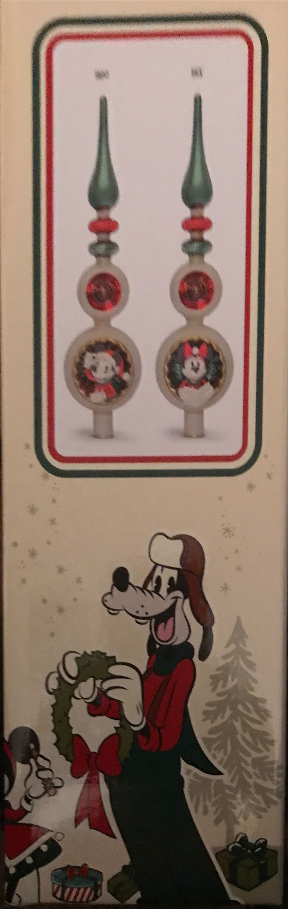 Disney Mickey & Minnie Mouse Holiday Tree Topper  ornament collectible [Barcode 465063700852] - Main Image 2