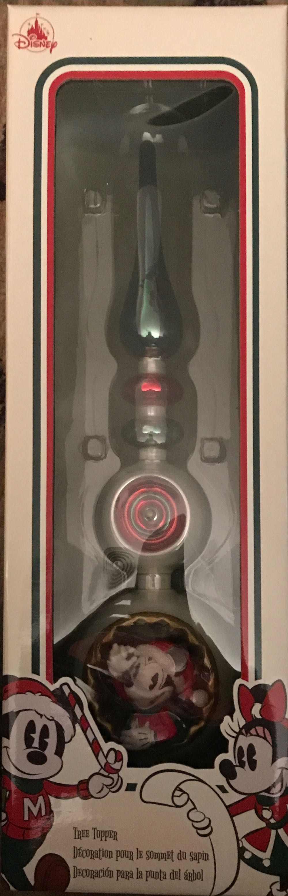 Disney Mickey & Minnie Mouse Holiday Tree Topper  ornament collectible [Barcode 465063700852] - Main Image 3