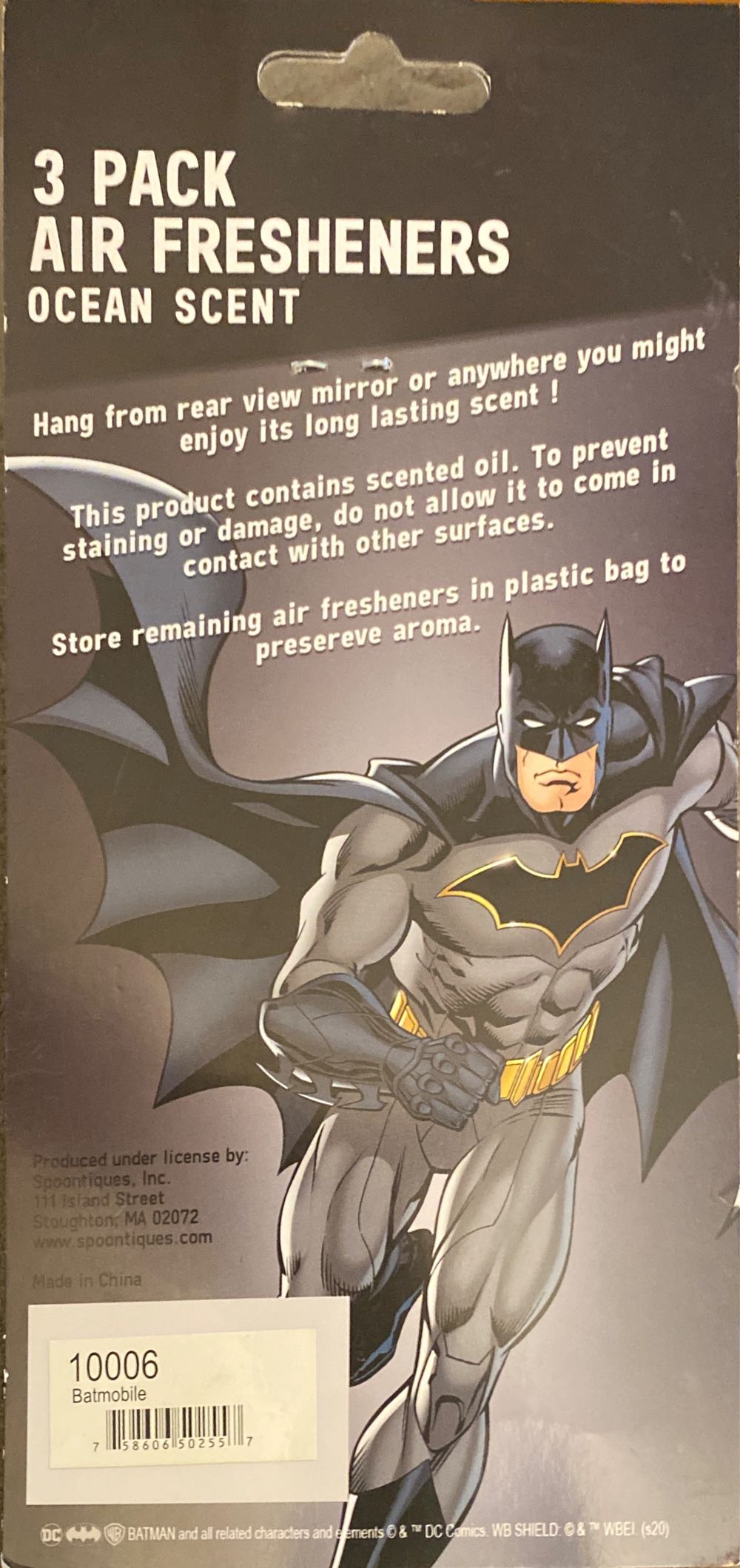 Spoontiques Batman Batmobile Air Freshener 3-pack - DC (Batman) ornament collectible [Barcode 758606502557] - Main Image 2