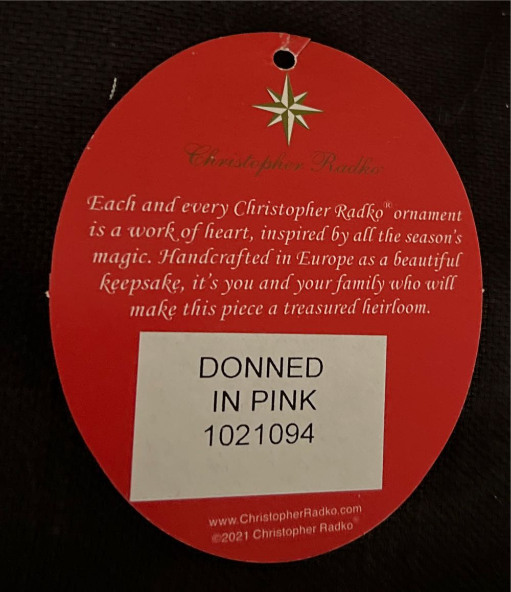 Donned In Pink  ornament collectible [Barcode 026301891666] - Main Image 4