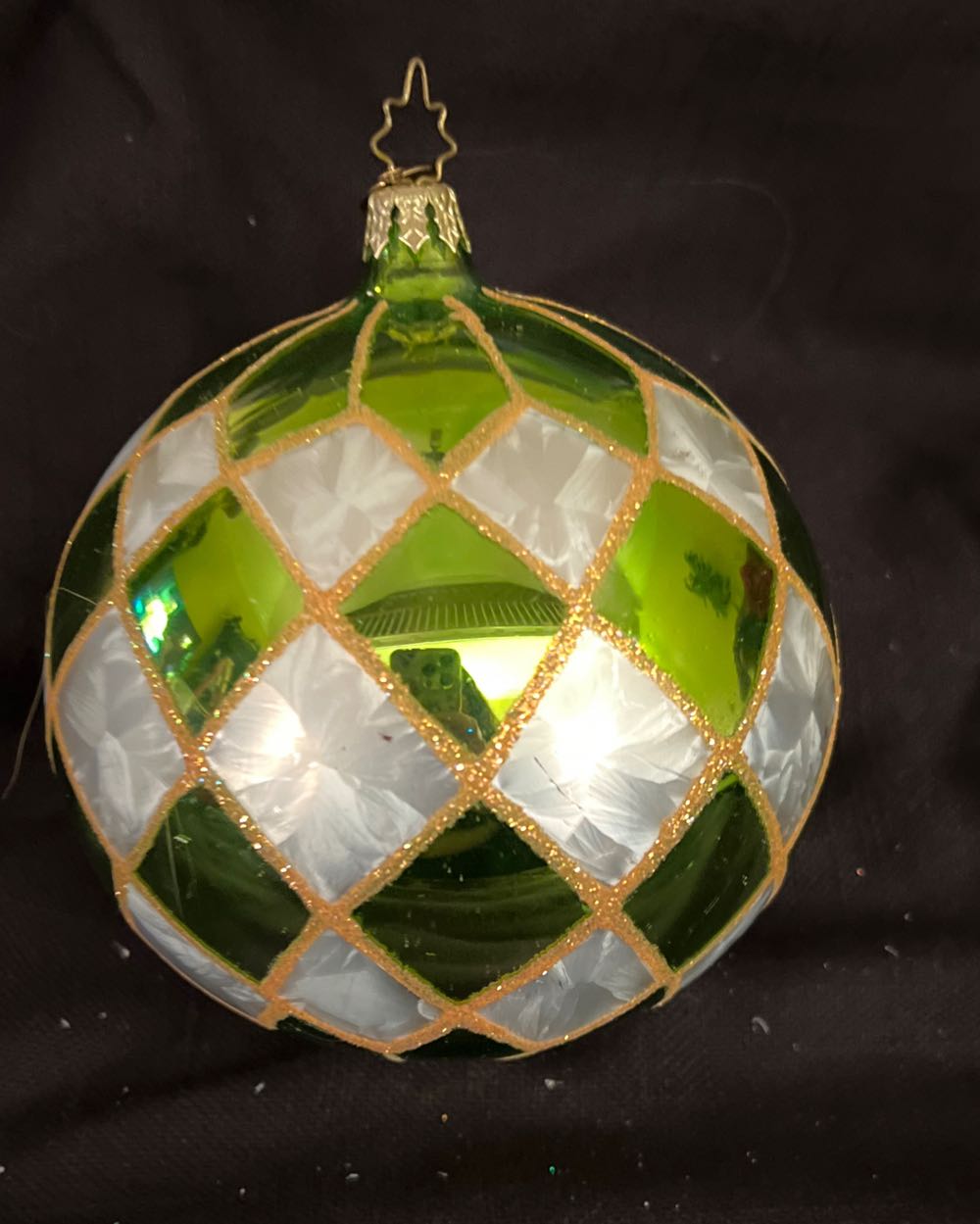 Reflector Argyle  Ball  ornament collectible - Main Image 2