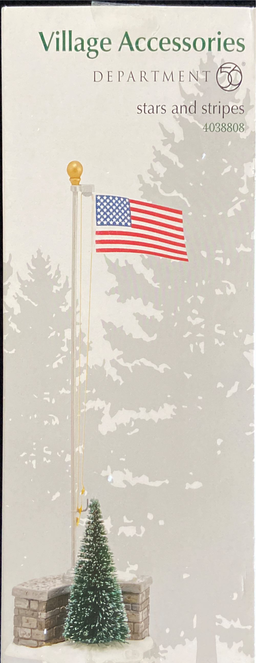 Department 56 Accessories For Villages Stars And Stripes Accessory Figurine 2.68 Inch 4038808  ornament collectible [Barcode 045544646987] - Main Image 2