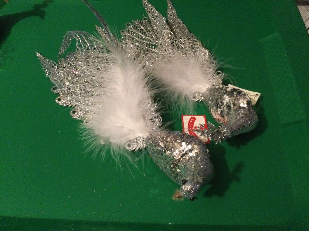 Peacock Silver  ornament collectible - Main Image 2