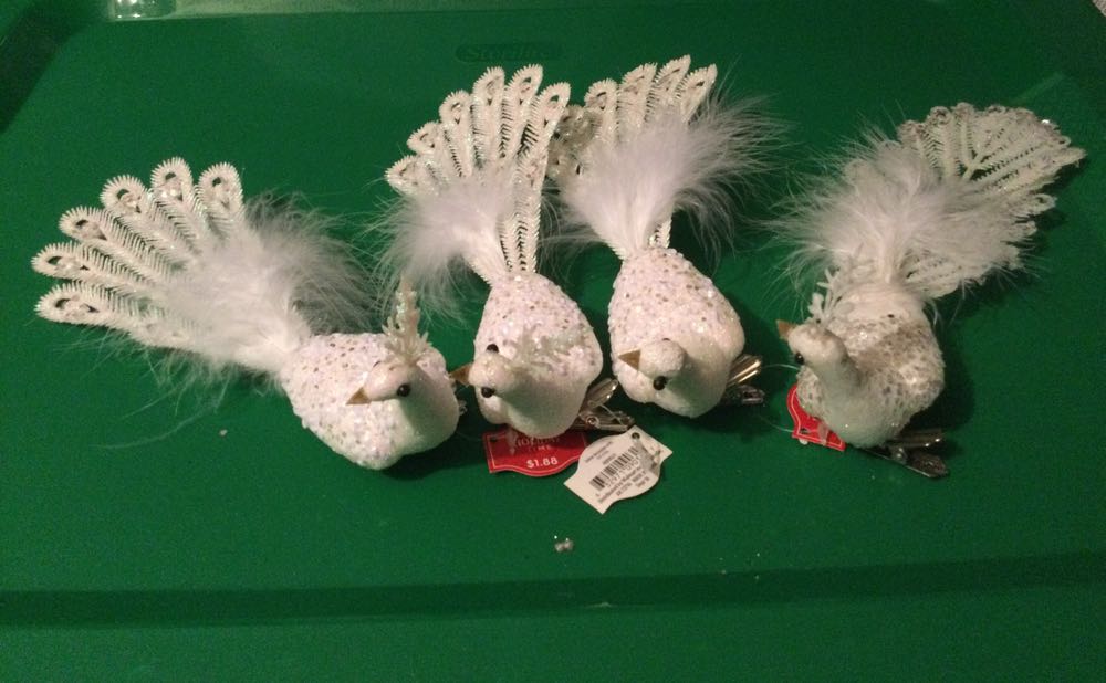 Peacock White - Holiday Time ornament collectible - Main Image 2