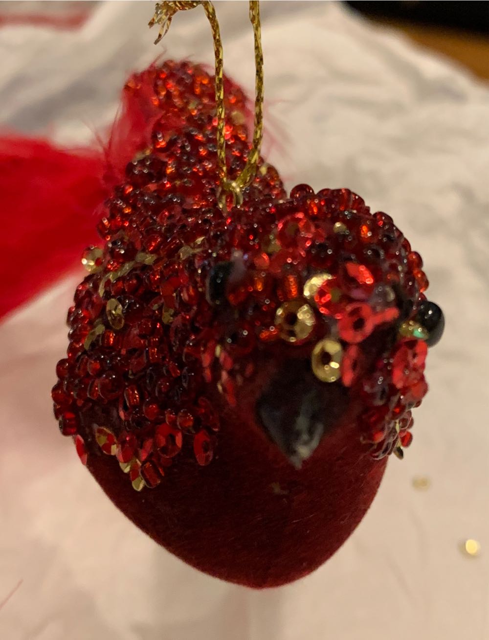 Red Bird Clip On  (Animal) ornament collectible - Main Image 3