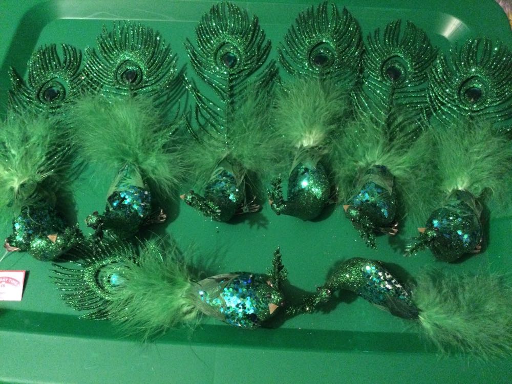 Peacock Green - Holiday Time ornament collectible - Main Image 2