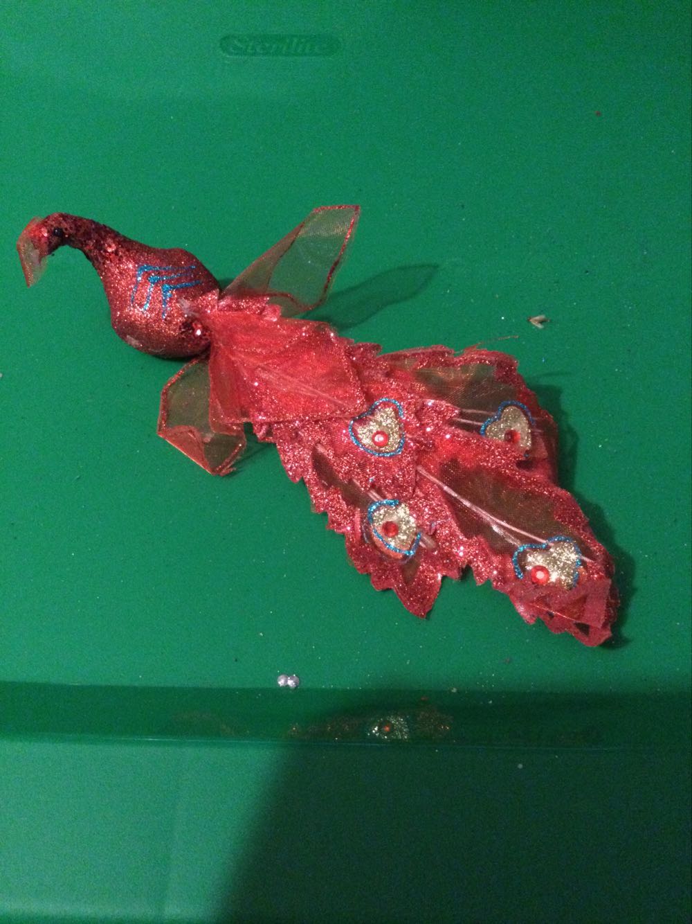 Peacock Red  ornament collectible - Main Image 2