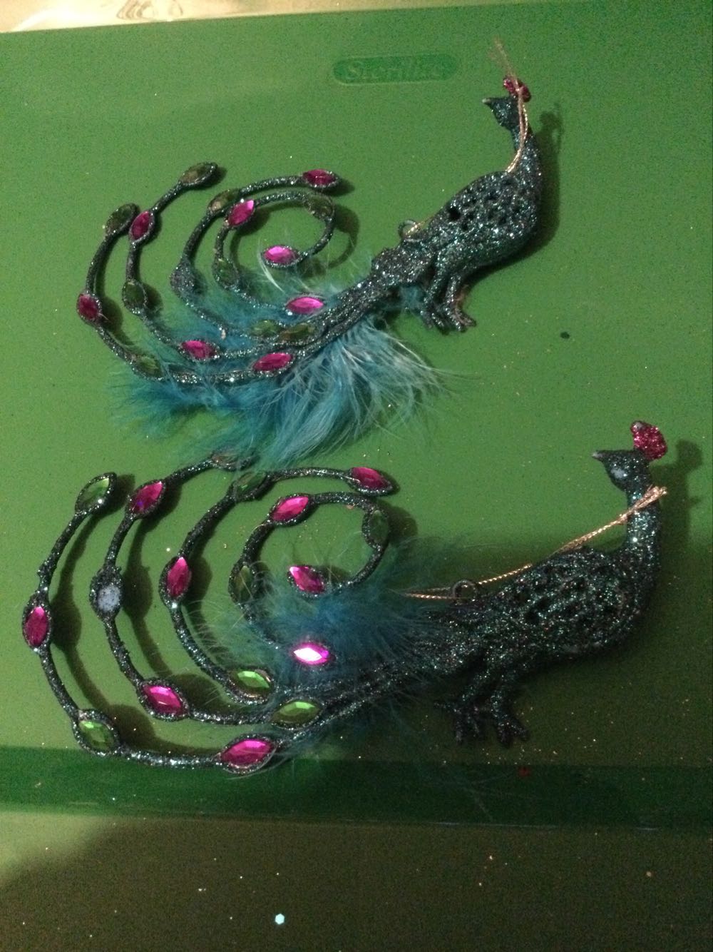 Peacock Teal  ornament collectible - Main Image 2