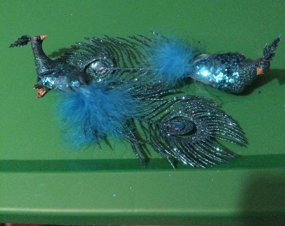 Peacock Teal - Holiday Time ornament collectible - Main Image 2