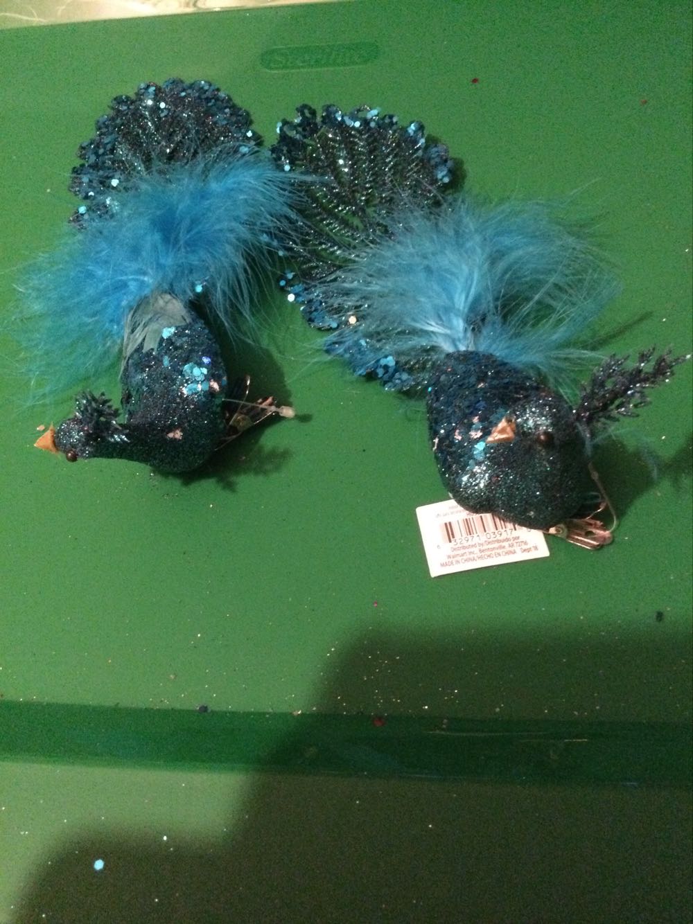 Peacock Teal - Holiday Time ornament collectible - Main Image 2