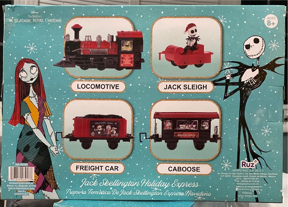 Disney The Nightmare Before Christmas Holiday Express Play Train Set 12pcs New  ornament collectible [Barcode 193849039178] - Main Image 2