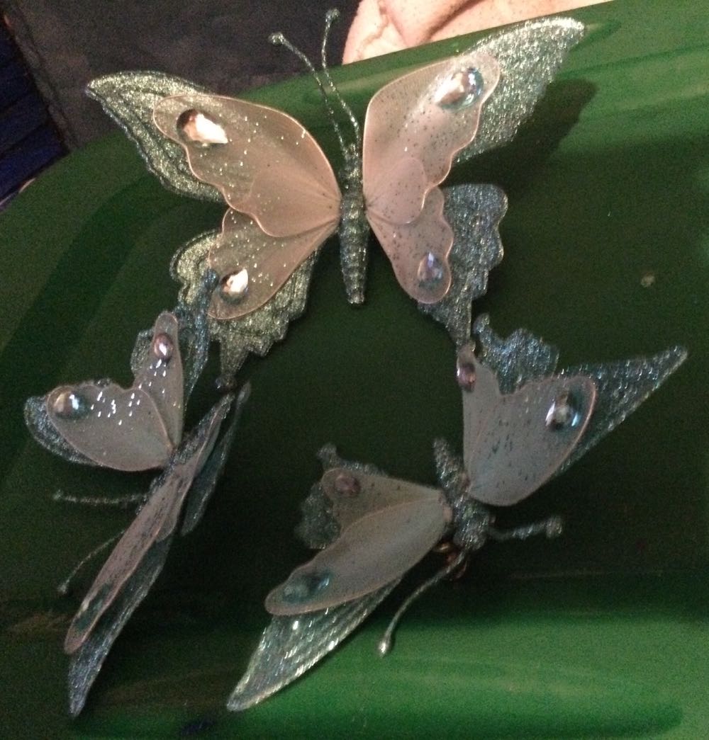 Butterfly Turquoise - Holiday Time ornament collectible - Main Image 2