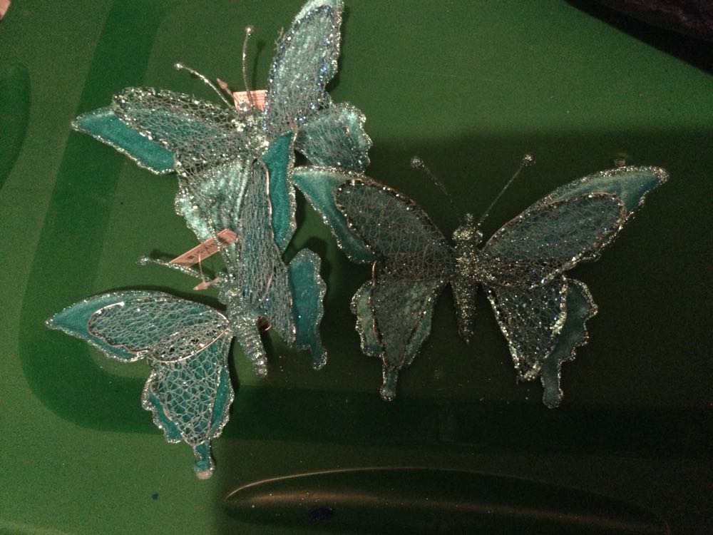 Butterfly Turquoise - Holiday Time ornament collectible - Main Image 2
