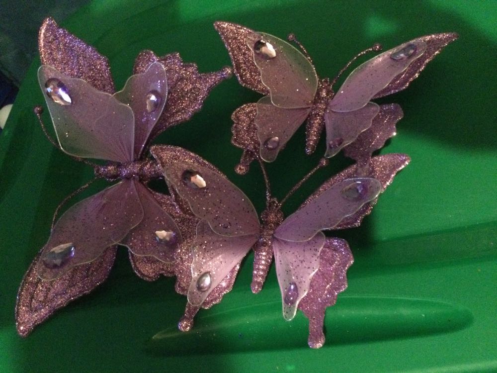 Butterfly Lavendar - Holiday Time ornament collectible - Main Image 2
