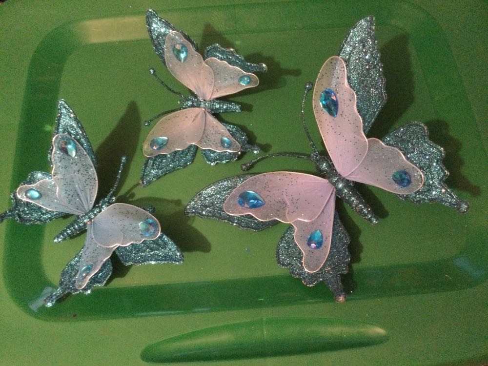 Butterfly Teal - Holiday Time ornament collectible - Main Image 2