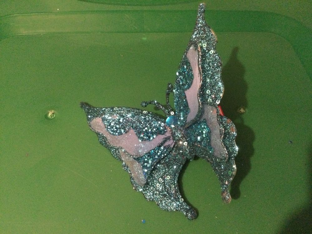 Butterfly Teal - Holiday Time ornament collectible - Main Image 2