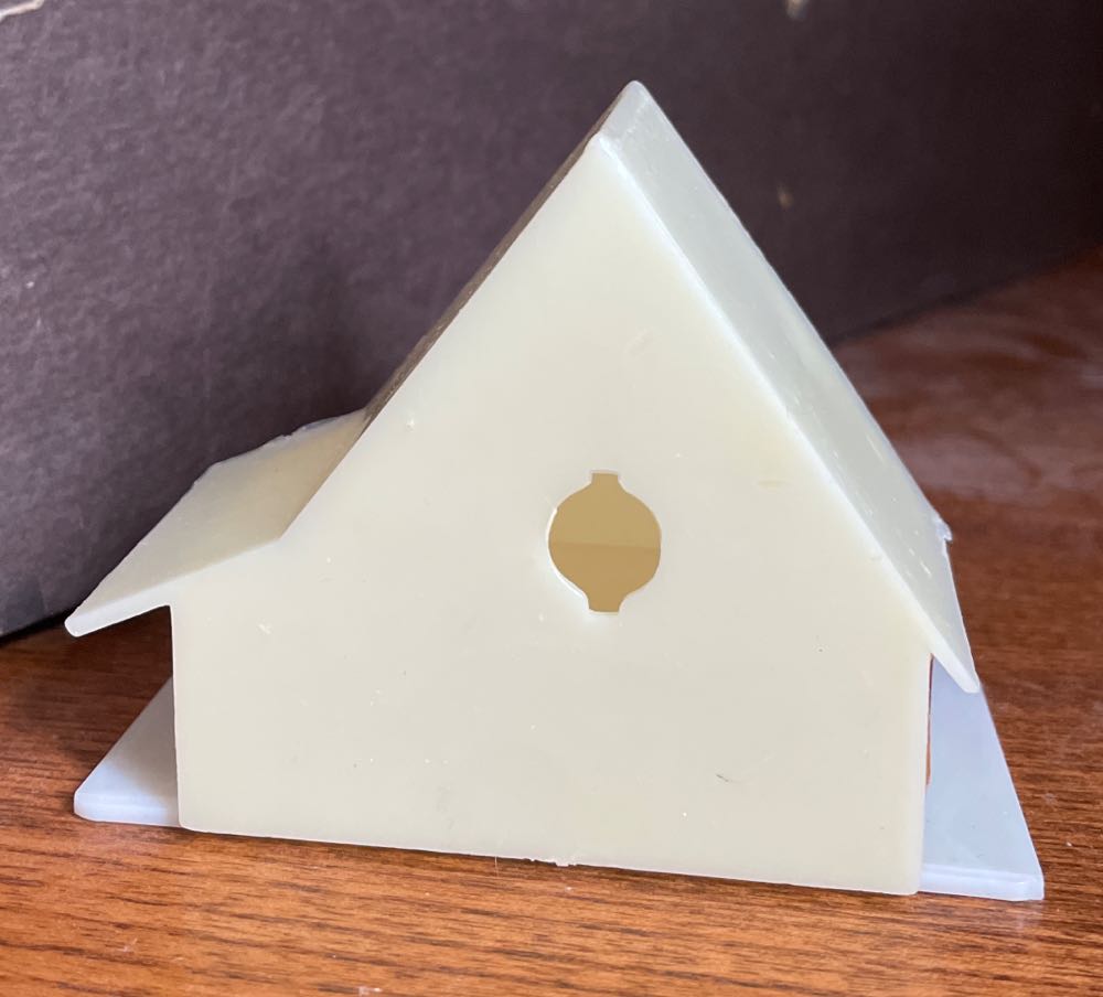 Universal - Alpine Village - Yellow Stone Tudor House - Santa, Wreath, Merry Christmas Banner - Alpine Village (Light Up Village) ornament collectible - Main Image 4