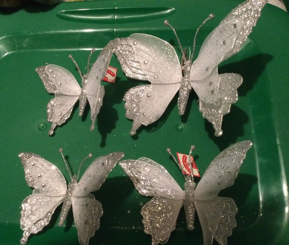 Butterfly Silver - Holiday Time ornament collectible - Main Image 2
