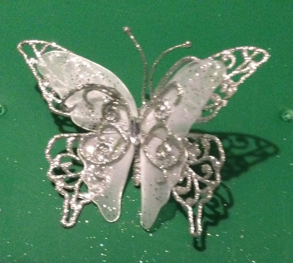Butterfly Silver - Holiday Time ornament collectible - Main Image 2